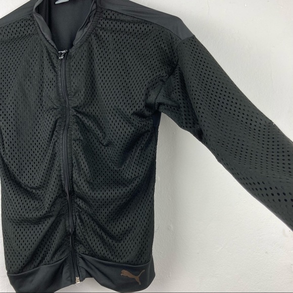 PUMA GIRLS MESH JACKET RUCHED ZIP UP Med (8-10) - Picture 4 of 10